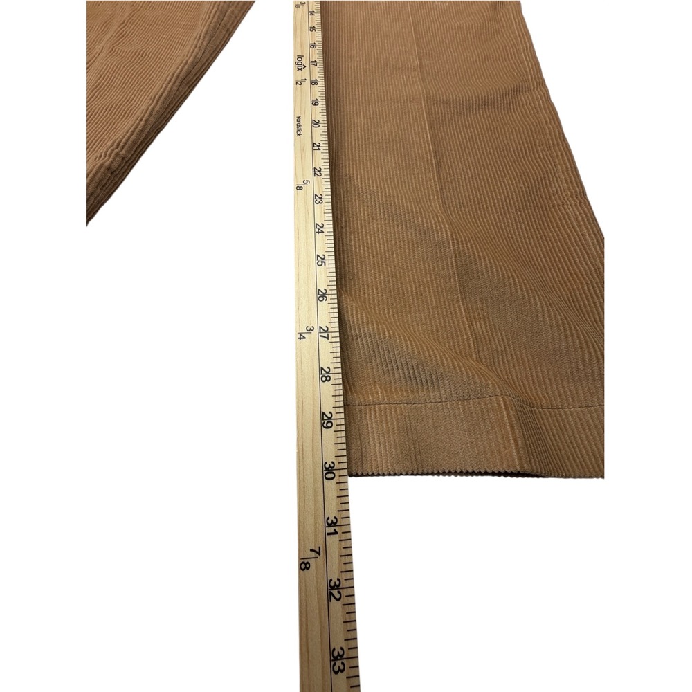 Oleg Cassini Men's 32x30/31 Camel 75% Silk Corduroy Pants NWT Flat Front - Picture 3 of 14
